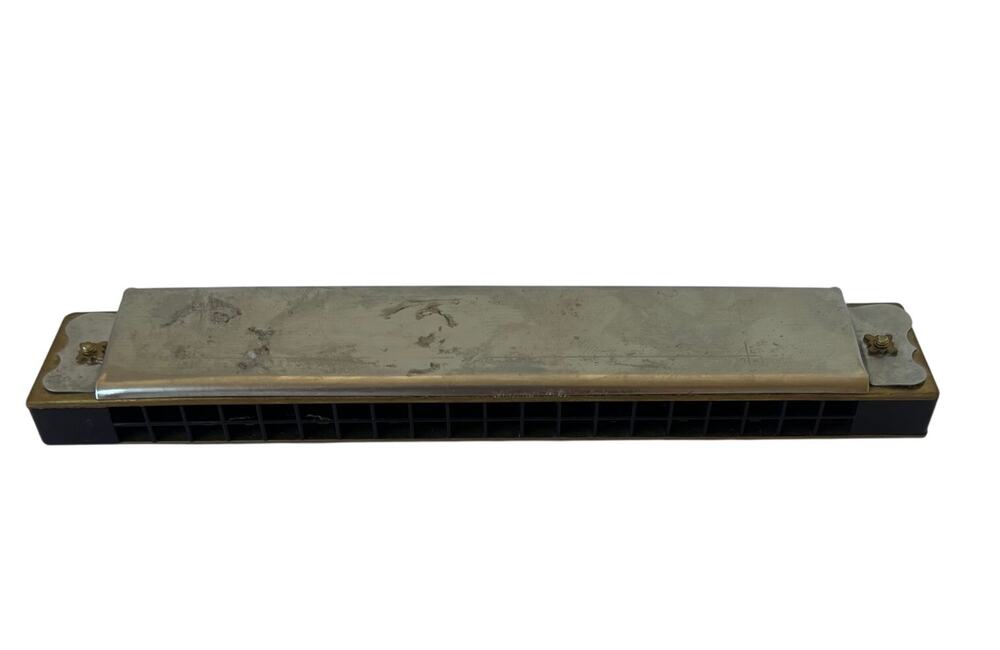 Vintage Double Sided Tremolo Harmonica Nickel Cover Brass Mouth Organ